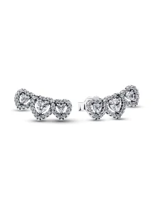 (image for) Pandora Halo Heart Trilogy Stud Earrings - 294411C01