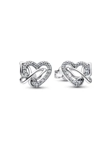(image for) Pandora Entwined Heart & Butterfly Stud Earrings - 294476C01