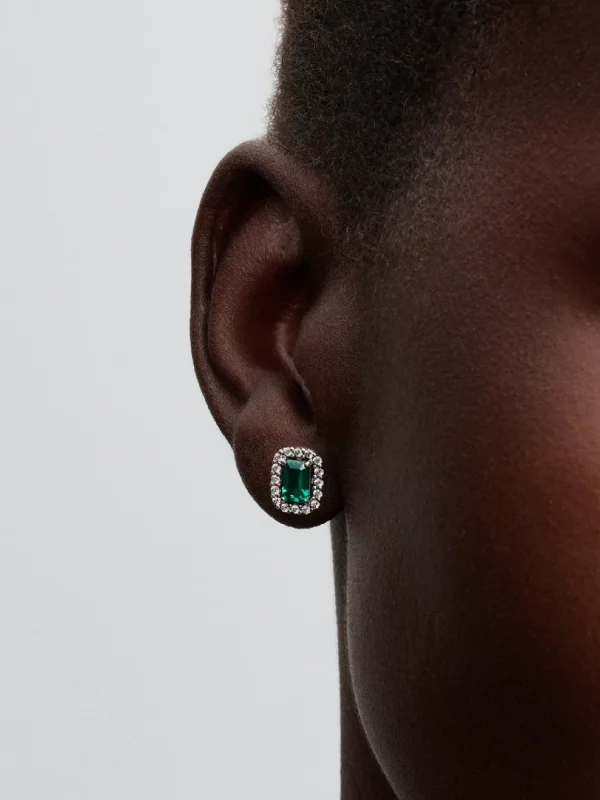 (image for) PANDORA Emerald Green Earrings 294501C01 Sterling Silver… - View 2