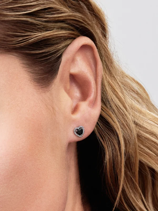 (image for) Pandora Elevated Heart Stud Earrings - 298427C03 - View 2