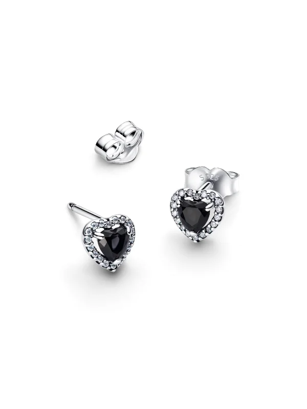 (image for) Pandora Elevated Heart Stud Earrings - 298427C03 - View 4