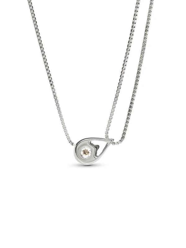(image for) Pandora Infinite 14k White Gold Lab-grown Diamond Double Chain Collier Necklace - View 4