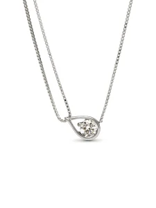(image for) Pandora Infinite 14k White Gold Lab-grown Diamond Double Chain Collier Necklace - 352054C01