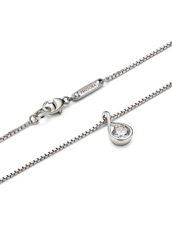 (image for) Pandora Infinite 14k White Gold Lab-grown Diamond Pendant Necklace - 352188C01 - View 4