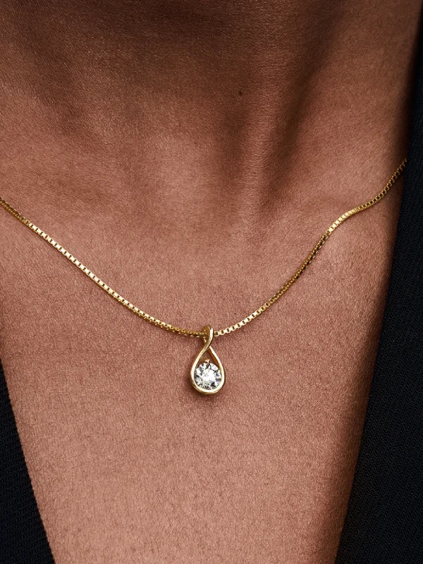 (image for) Pandora Infinite 14k Gold Lab-grown Diamond Pendant Necklace - 352189C01 - View 2