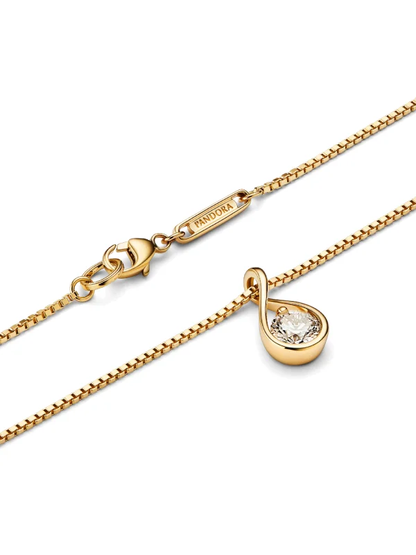 (image for) Pandora Infinite 14k Gold Lab-grown Diamond Pendant Necklace - 352189C01 - View 4