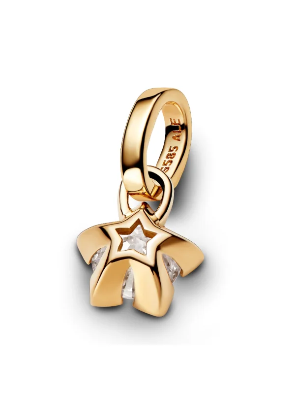 (image for) Pandora Talisman 14k Gold Lab-grown Diamond Star Pendant - 352870C01 - View 3