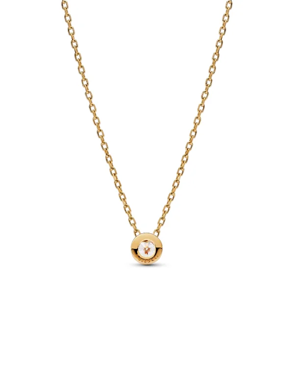 (image for) Pandora Era Bezel 14k Gold Lab-grown Diamond Pendant Necklace - 352876C01 - View 3