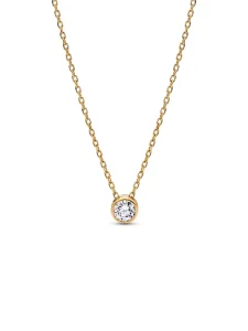(image for) Pandora Era Bezel 14k Gold Lab-grown Diamond Pendant Necklace - 352876C01