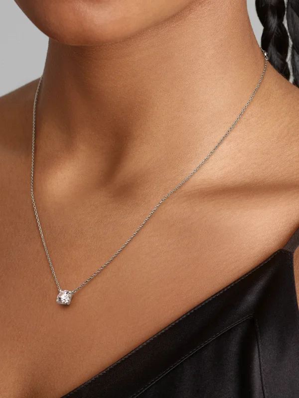 (image for) Pandora Era 14k White Gold Lab-grown Diamond Pendant Necklace - 352878C01 - View 2