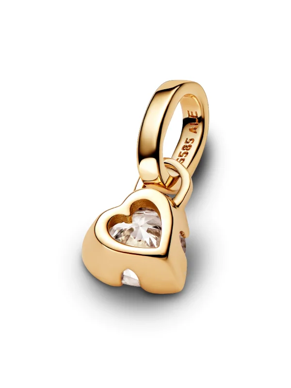 (image for) Pandora Talisman 14k Gold Lab-grown Diamond Heart Pendant - 352903C01 - View 4