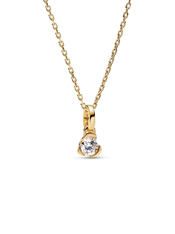 (image for) Pandora Talisman 14k Gold Lab-grown Diamond Heart Pendant - 352903C01 - View 7