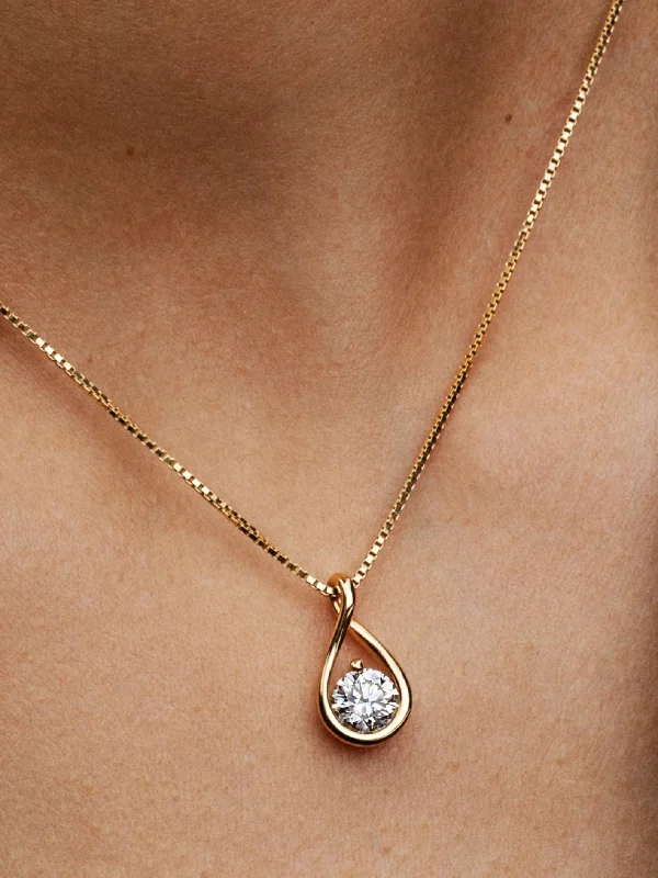 (image for) Pandora Infinite 14k Gold Lab-grown Diamond Pendant Necklace - 353223C01 - View 2
