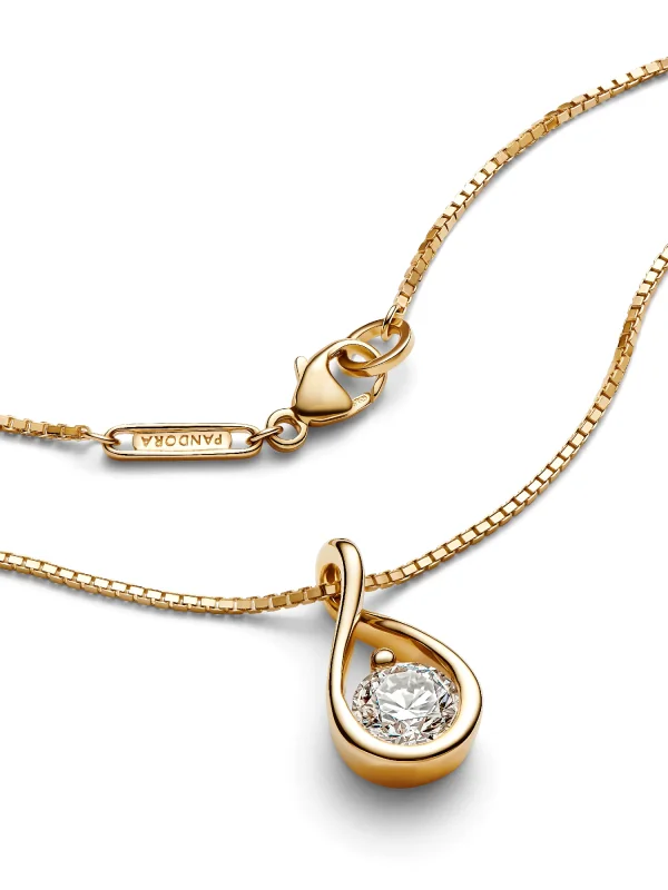 (image for) Pandora Infinite 14k Gold Lab-grown Diamond Pendant Necklace - 353223C01 - View 4