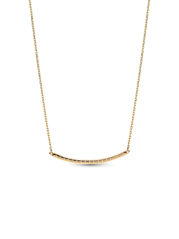 (image for) Pandora Era 14k Gold Lab-grown Diamond Pavé Bar Necklace - 353635C01 - View 5