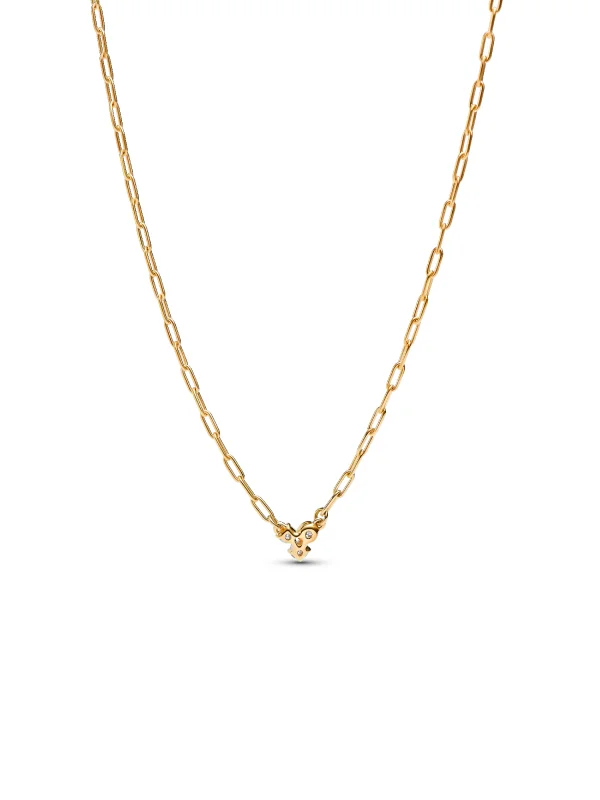 (image for) Pandora Era Lab-Grown Diamond Cluster Paperclip Chain Necklace - 353734C01 - View 4