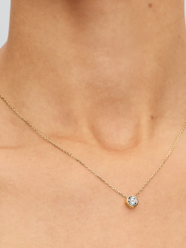 (image for) Pandora Era Bezel Lab-Grown Diamond Pendant Necklace - 353833C01 - View 2