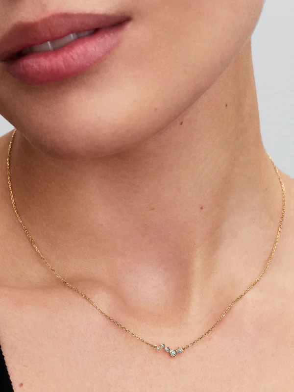 (image for) Pandora Era Lab-Grown Diamond Droplet Bar Necklace - 354441C01 - View 2