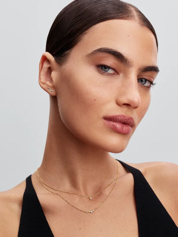(image for) Pandora Era Lab-Grown Diamond Droplet Bar Necklace - 354441C01 - View 4