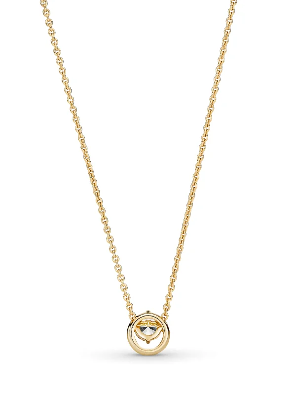 (image for) PANDORA Sparkling Collier Round & Square Pendant Necklace… - View 4