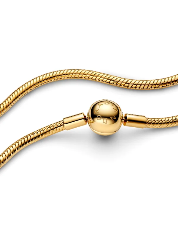 (image for) PANDORA Moments Snake Chain Necklace 362234C00 Warm Tone - View 3