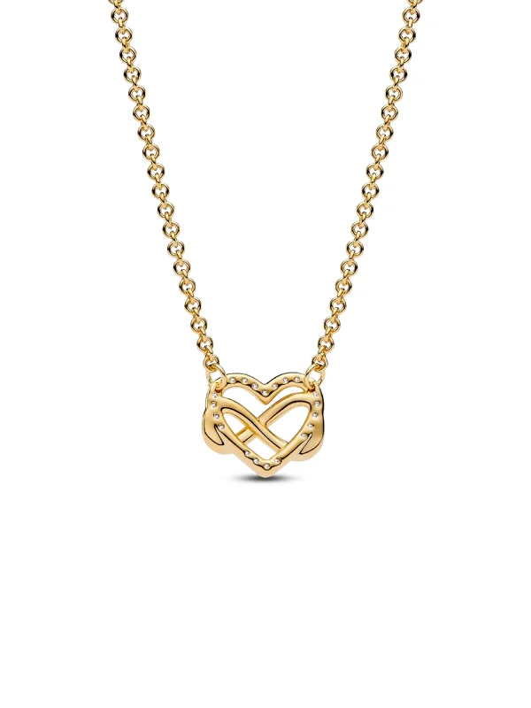 (image for) PANDORA Sparkling Infinity Collier Necklace 362666C01 Gold - View 3