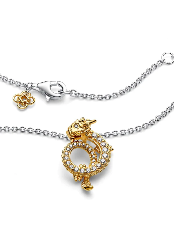 (image for) Zodiac Necklace PANDORA Dragon Collier 363070C01 Sterling… - View 6