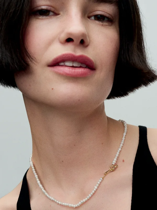 (image for) Pandora Treated Freshwater Cultured Pearls T-bar Collier Necklace - 363297C01 - View 3
