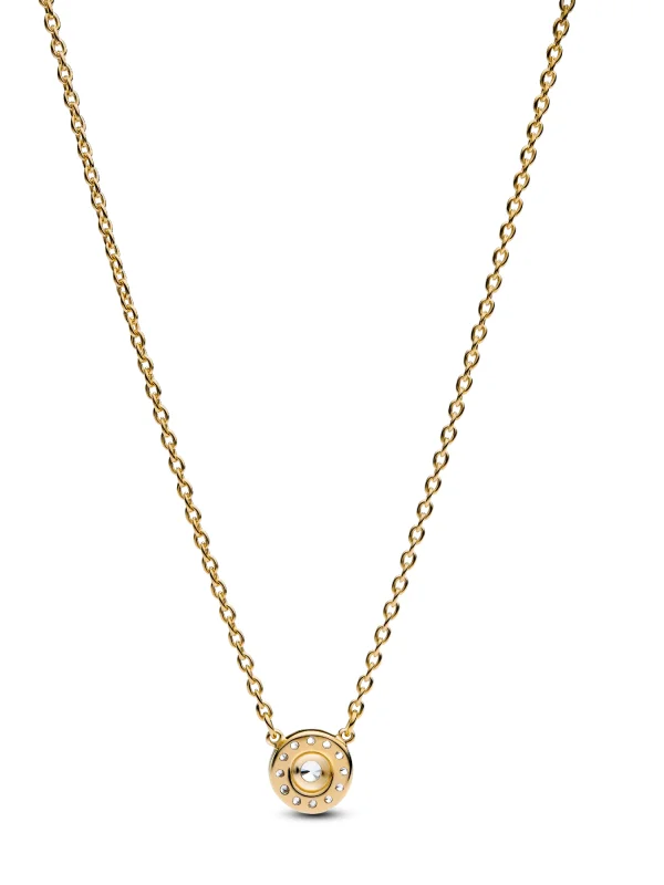 (image for) Pandora Round Pavé Halo Pendant Necklace - 363548C01 - View 4
