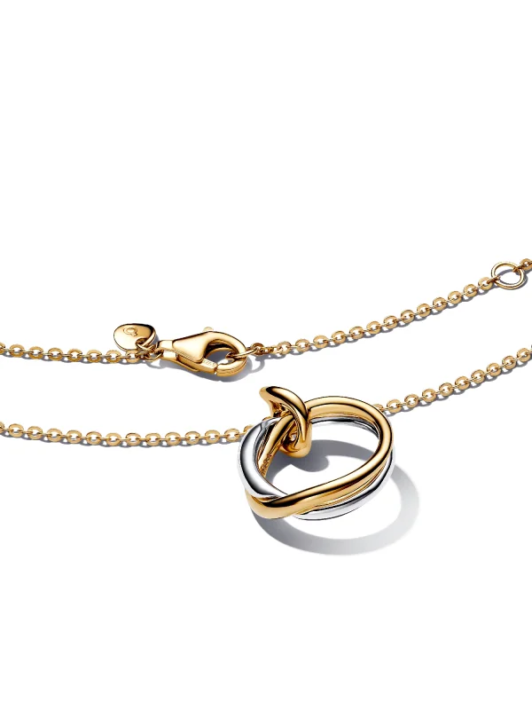 (image for) Pandora Organically Shaped Two-Tone Pendant Necklace - 363882C00 - View 4