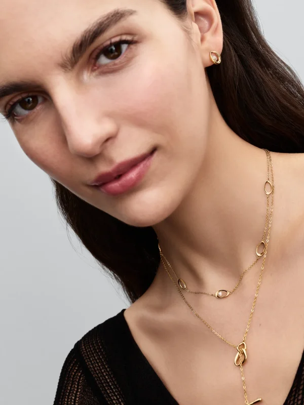 (image for) Pandora Organically Shaped Oval & Treated Freshwater Cultured Pearl Necklace - 3 - View 5