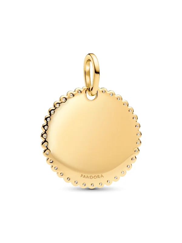 (image for) PANDORA Engravable Pendant 364007C01 | 14k Gold-Plated - View 6