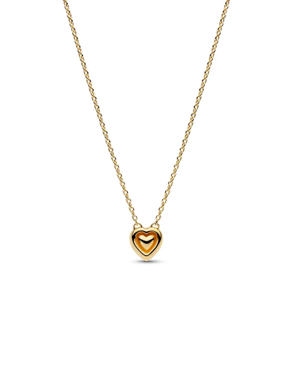(image for) Engravable Necklace PANDORA 364364C01 Heart Halo Collier - View 6