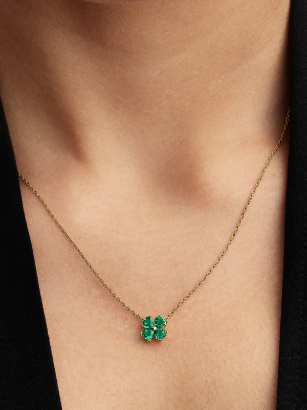 (image for) PANDORA Lucky Charm Necklace 364502C01 | Green Clover… - View 2
