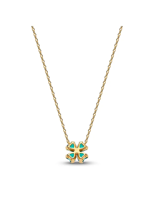 (image for) PANDORA Lucky Charm Necklace 364502C01 | Green Clover… - View 6