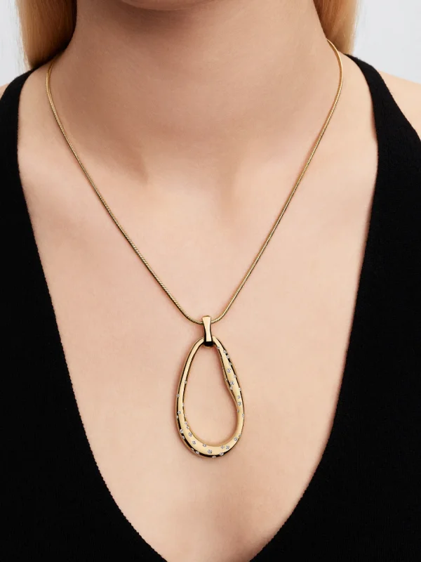 (image for) Pandora Organically Shaped Stone-Set Statement Pendant Necklace - 364667C01 - View 2