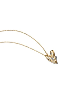 (image for) Pandora Organically Shaped Stone-Set Heart Pendant Necklace - 364669C01
