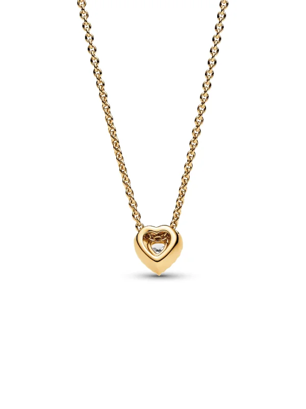 (image for) PANDORA Sparkling Heart Collier Necklace 368425C01 14k… - View 4