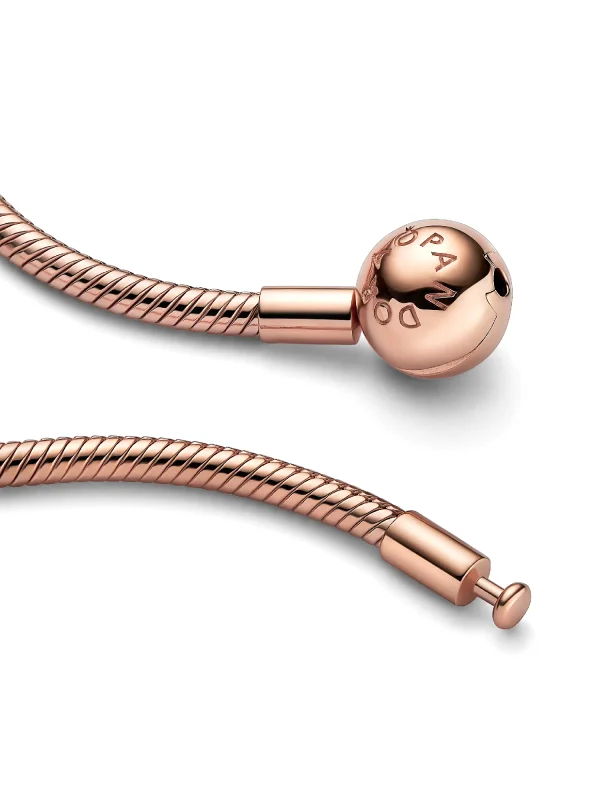 (image for) PANDORA Necklace Snake Chain 382234C00 | 14k Rose Gold… - View 4