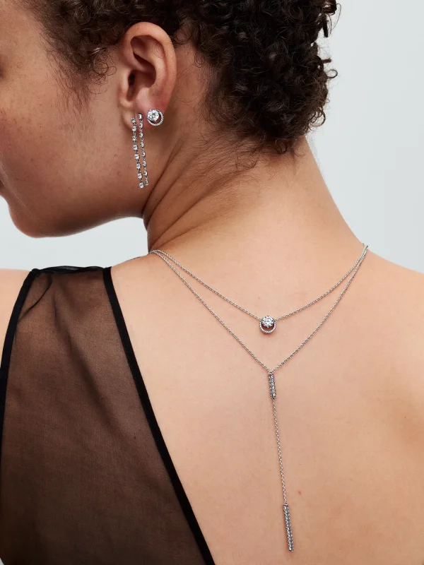 (image for) Pandora Sparkling Round Halo Pendant Collier Necklace - 391174C01 - View 4