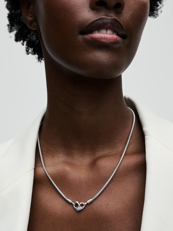 (image for) Pandora Moments Studded Chain Necklace - 392451C00 - View 3