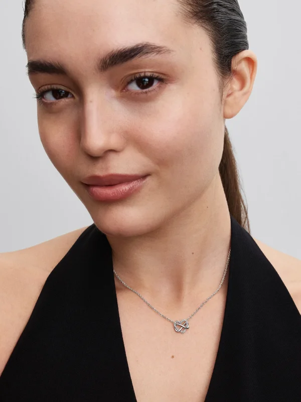 (image for) PANDORA Sparkling Infinity Heart Collier Necklace 392666C01 - View 3