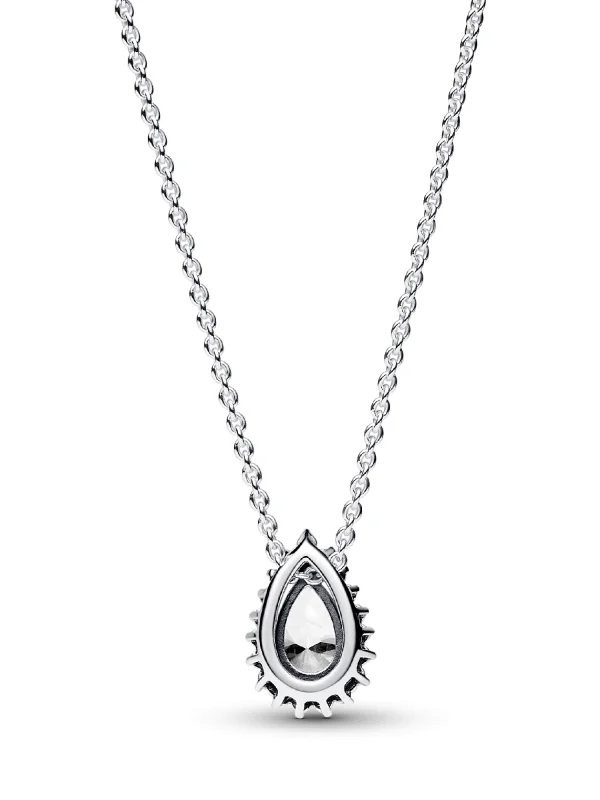 (image for) Pandora Sparkling Pear Halo Collier Necklace - 392832C01 - View 4