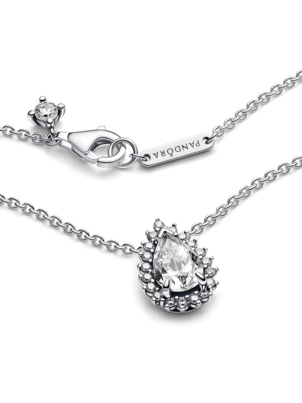 (image for) Pandora Sparkling Pear Halo Collier Necklace - 392832C01 - View 5