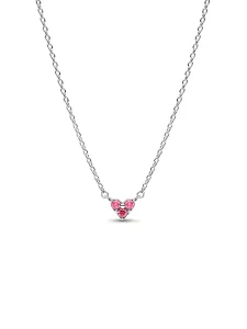(image for) Pandora Triple Stone Pink Heart Collier Necklace - 393014C02