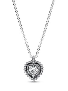 (image for) Pandora Sparkling Heart Halo Pendant Necklace - 393099C01