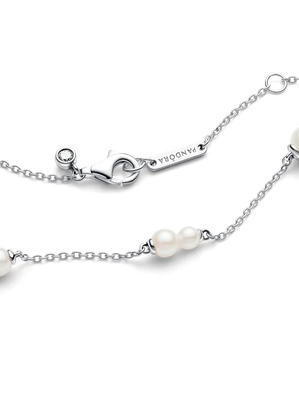 (image for) PANDORA Freshwater Pearl Necklace 393175C01 Sterling Silver - View 3