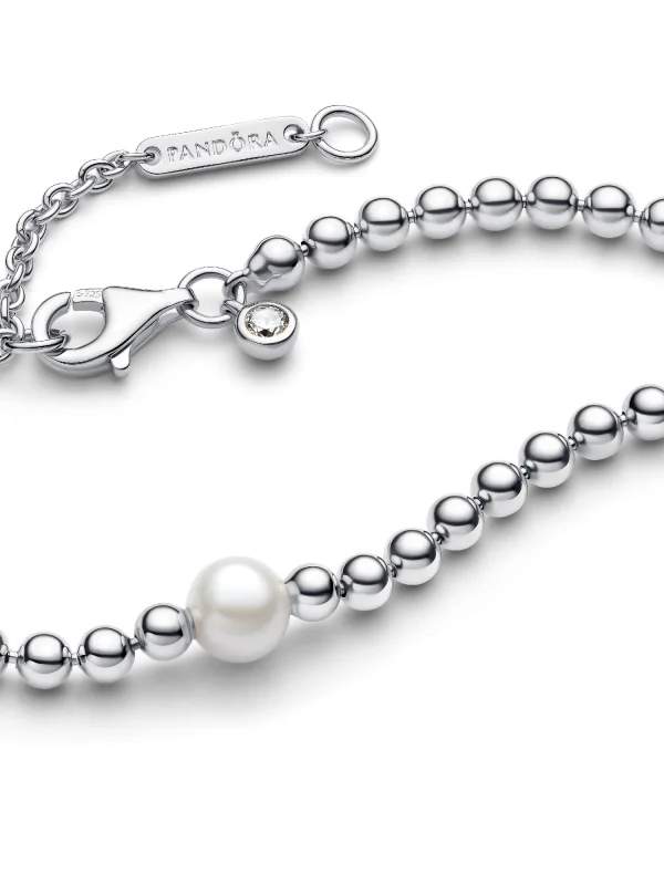 (image for) Pandora Treated Freshwater Cultured Pearl & Beads Collier Necklace - 393176C01 - View 4