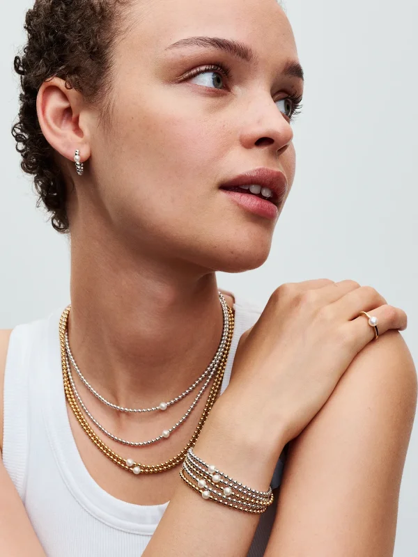 (image for) Pandora Treated Freshwater Cultured Pearl & Beads Collier Necklace - 393176C01 - View 5