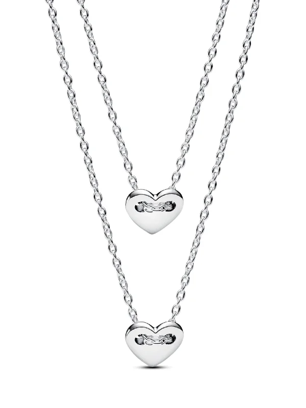 (image for) Pandora Forever & Always Splittable Heart Collier Necklaces - 393207C00 - View 6